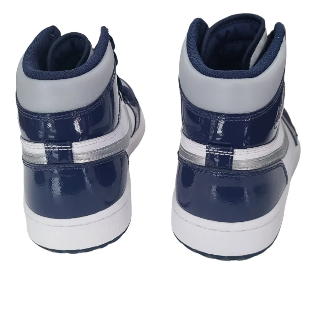 Jordan 1 Retro High Golf Patent Midnight Navy Sneakers DQ0660-100| M 8.5 / W 10 - Picture 8 of 17